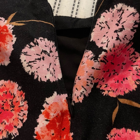 Talbots Skirt 2P Black Pink Floral Pencil Straight - Picture 10 of 11